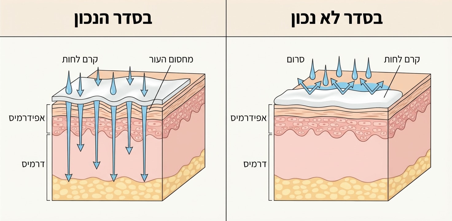 סרום או קרם לחות? הסדר הנכון של המוצרים
