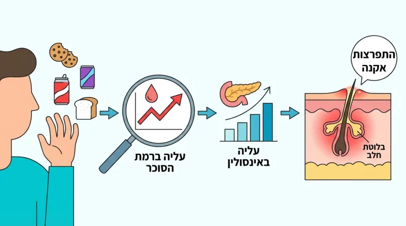 תזונה ואקנה: מה באמת משפיע על פצעונים ומה סתם מיתוס